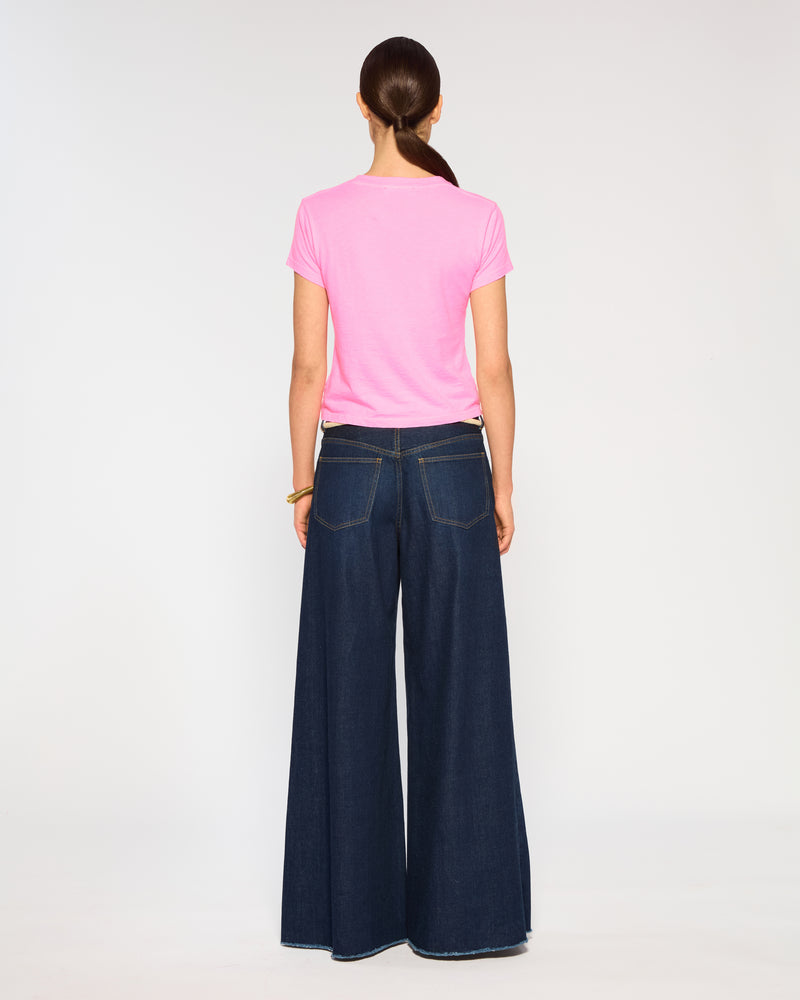 Wide Leg Denim Jeans - Dark Blue picture #4