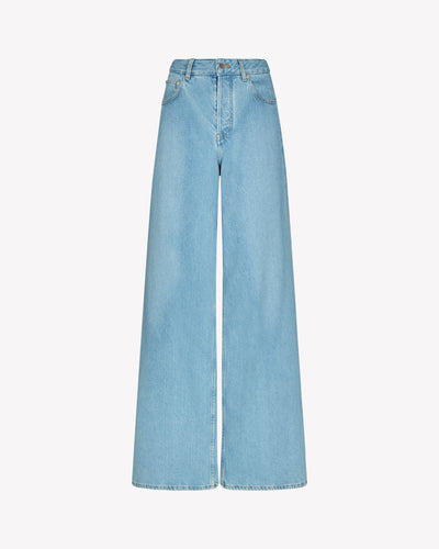 Denim Loose Fit Jeans - Light Blue SERENA BUTE