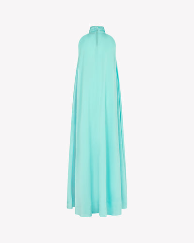 Draped Full Length Dress - Aqua SERENA BUTE