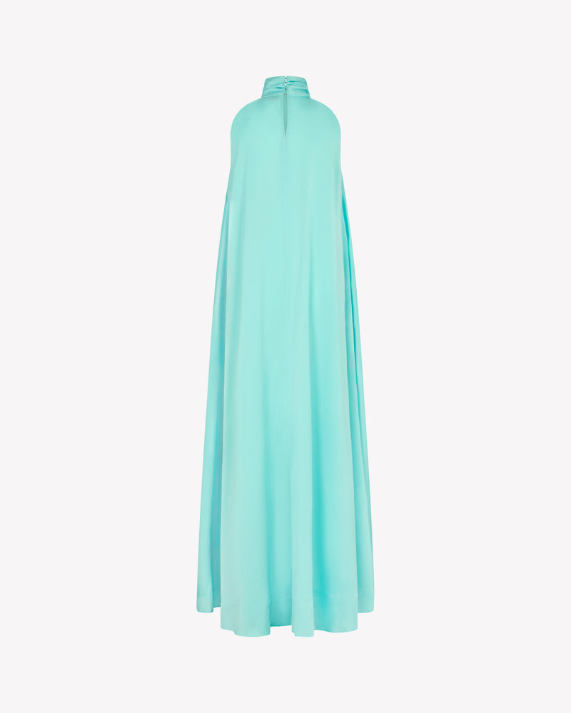 Draped Full Length Dress - Aqua SERENA BUTE