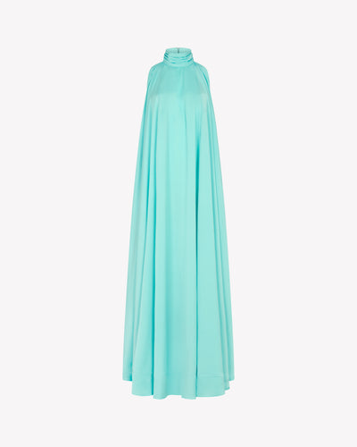 Draped Full Length Dress - Aqua SERENA BUTE