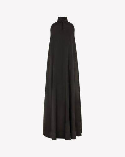 Draped Full Length Dress - Black SERENA BUTE