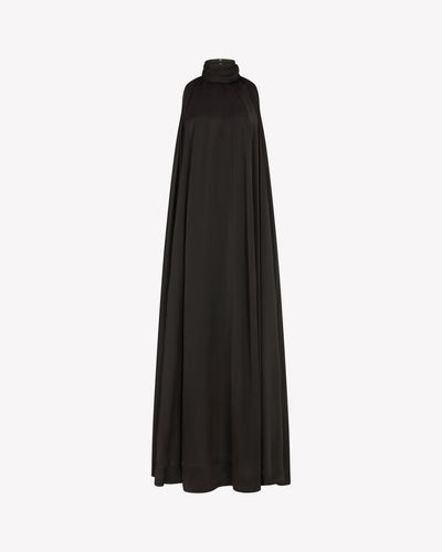Draped Full Length Dress - Black SERENA BUTE