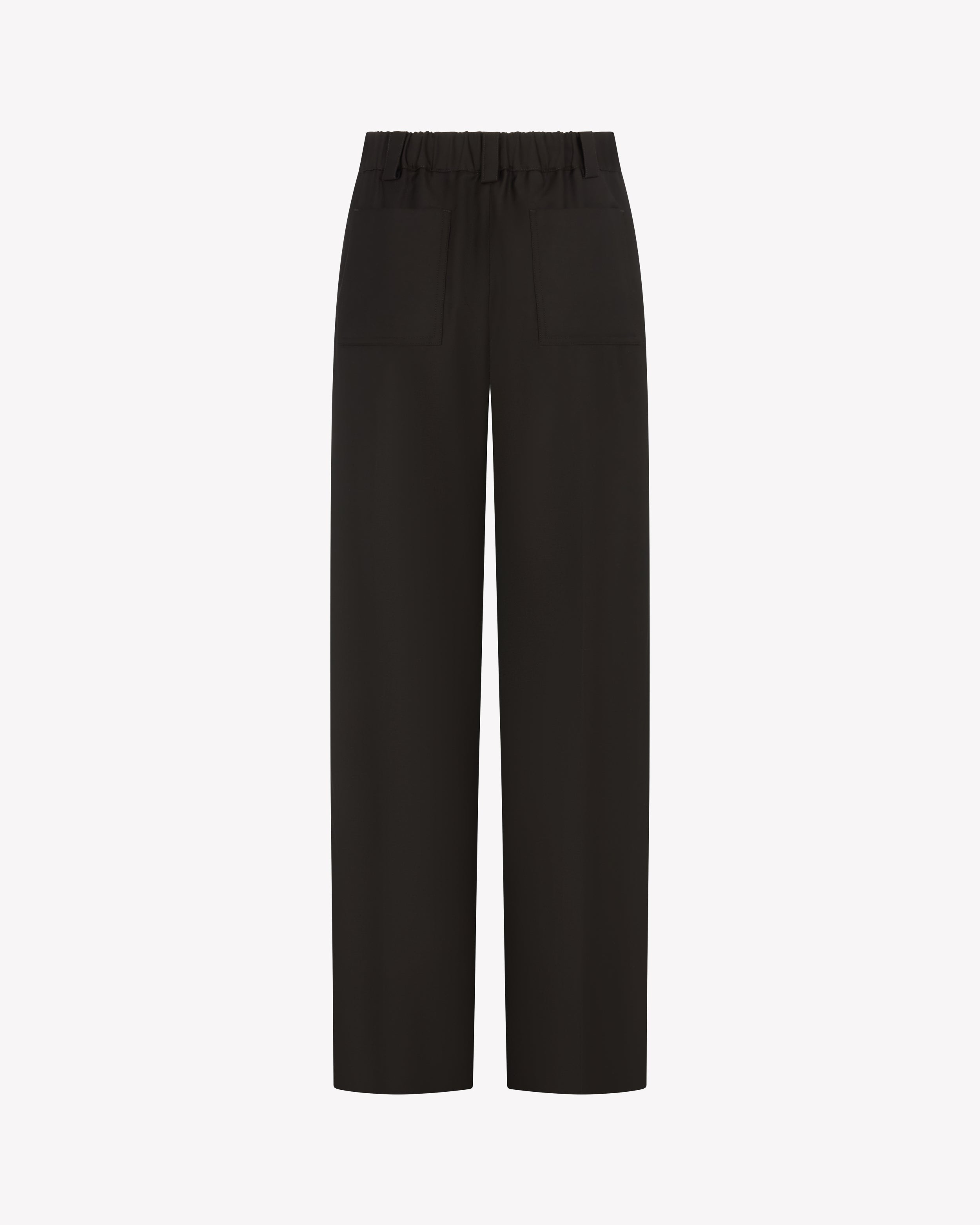 Flat Fronted Jogger - Chocolate Brown Wool