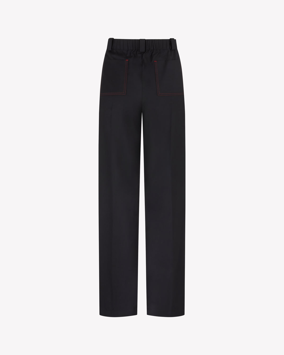 Flat Fronted Jogger - Navy Blue Wool