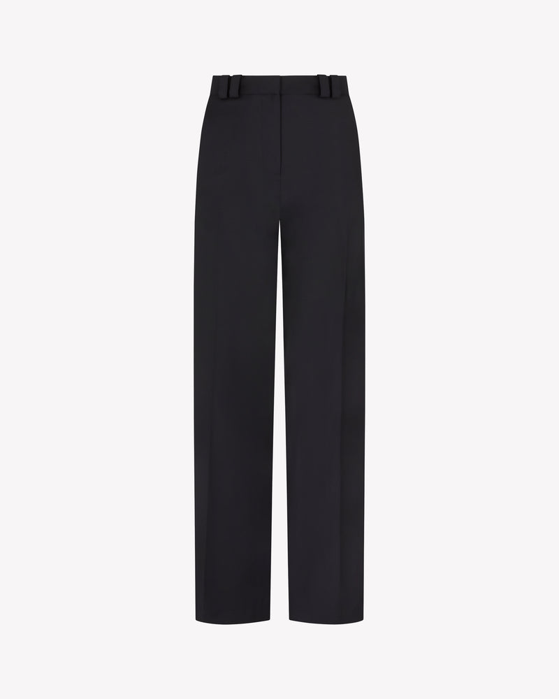 Flat Fronted Jogger - Navy Blue Wool picture #2