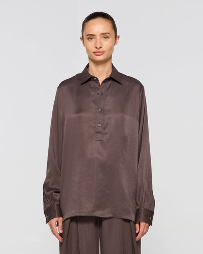 George Shirt - Chocolate Brown SERENA BUTE