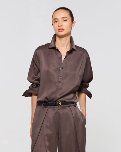 George Shirt - Chocolate Brown SERENA BUTE