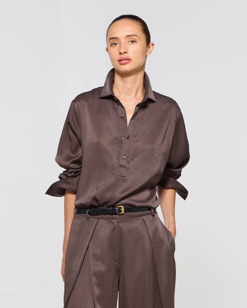 George Shirt - Chocolate Brown SERENA BUTE