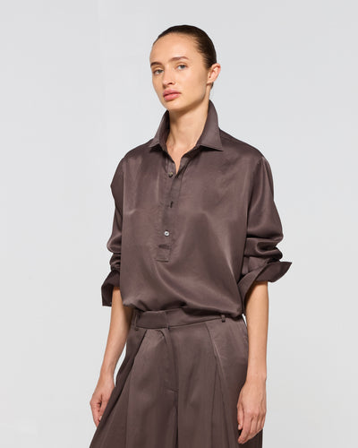George Shirt - Chocolate Brown SERENA BUTE