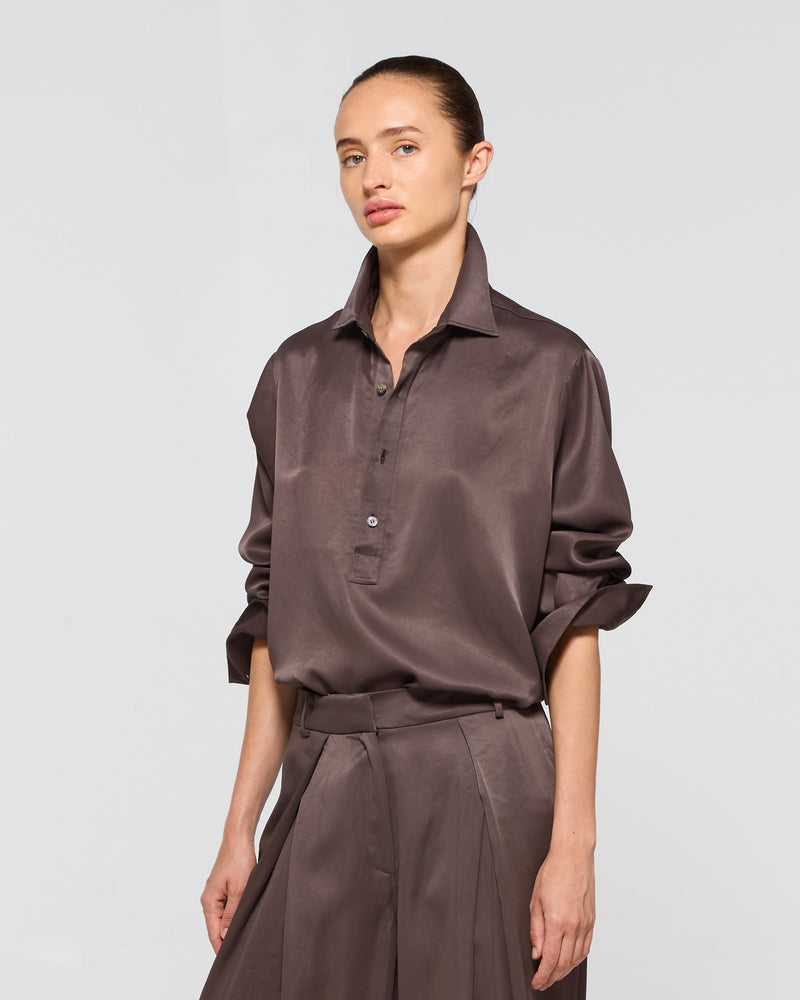 George Shirt - Chocolate Brown SERENA BUTE