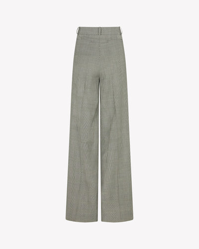 Inverted Box Pleat Trouser - Prince of Wales Check SERENA BUTE