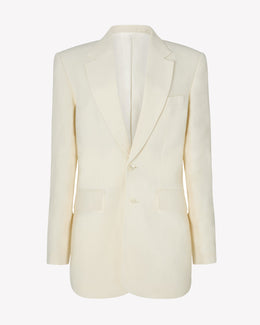 Linen Boyfriend Blazer - Ecru