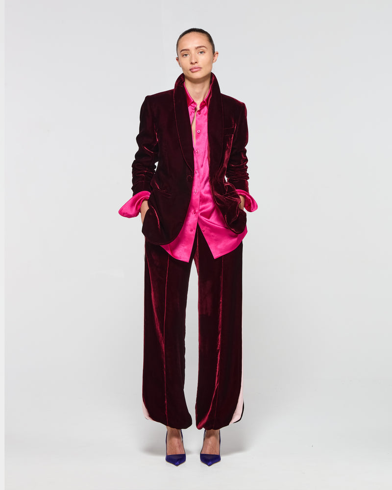 Velvet Jogger - Burgundy SERENA BUTE