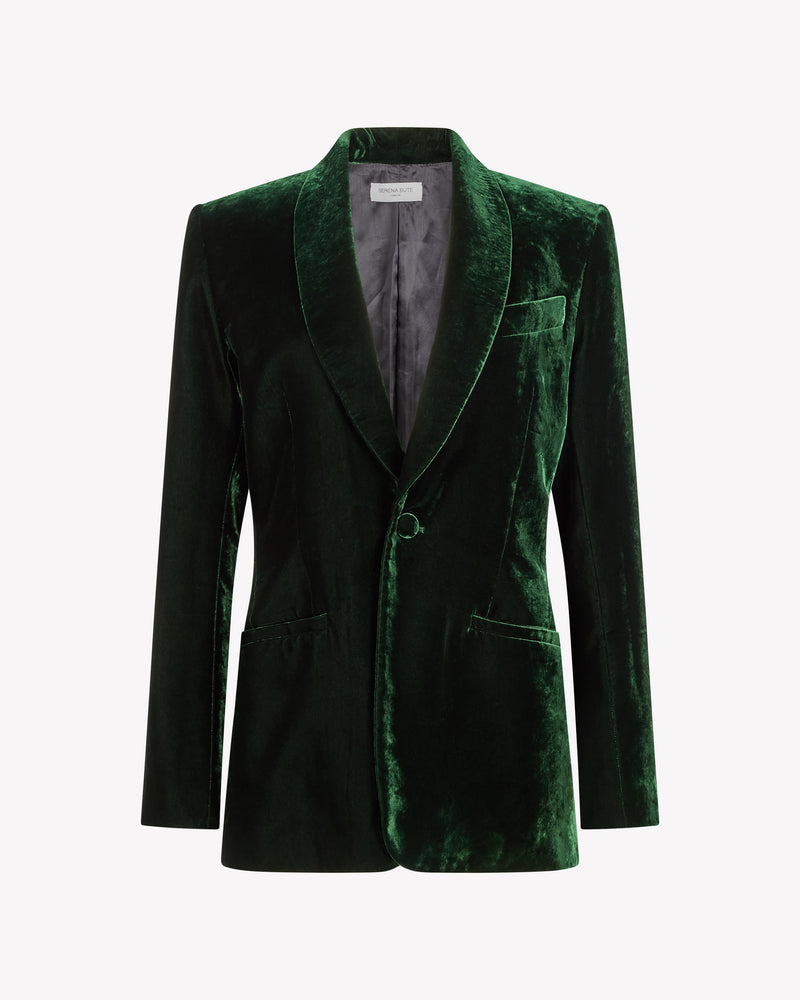 Velvet Blazer - Dark Green picture #1