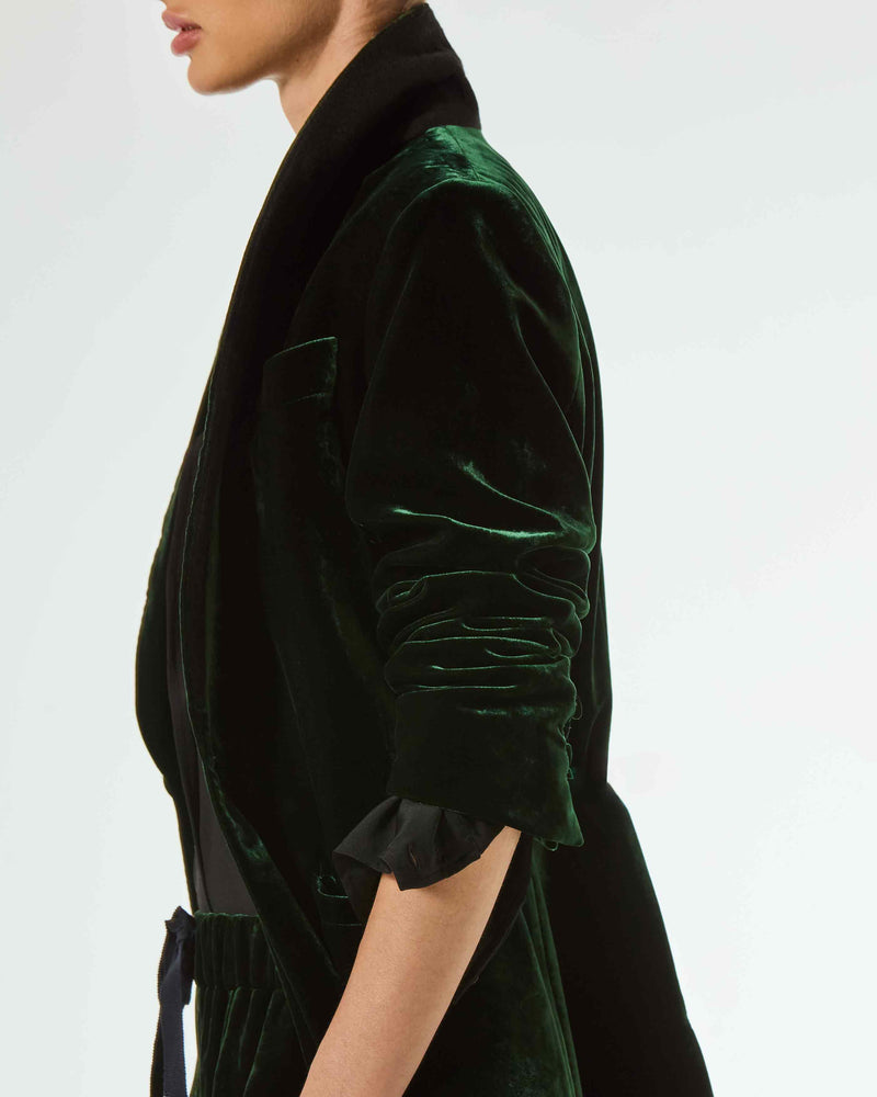 Velvet Blazer - Dark Green SERENA BUTE