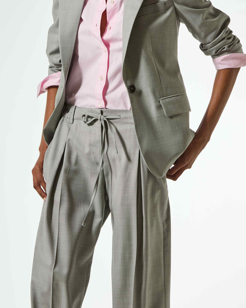 Wool Side Tab Jogger - Light Grey SERENA BUTE