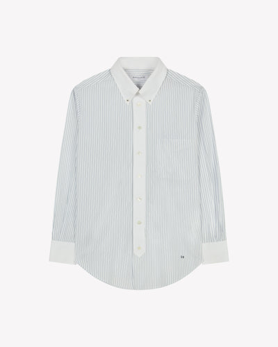 Johnny Shirt - Navy Blue Stripe SERENA BUTE