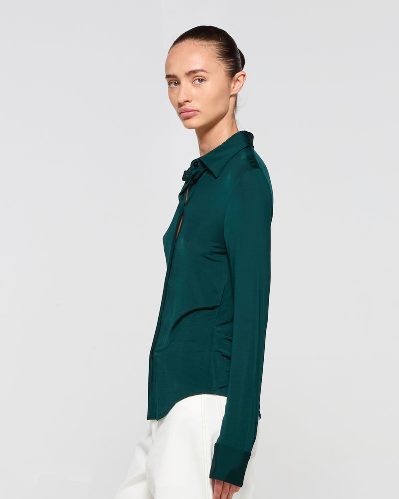 Jersey Stretch Fit Shirt - Dark Green picture #4
