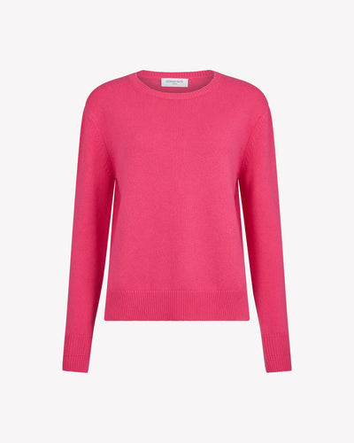 Wool Cashmere Round Neck Jumper - Pink SERENA BUTE