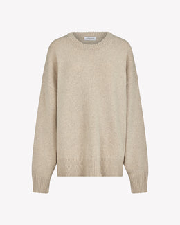 Merino Wool Oversized Jumper - Beige