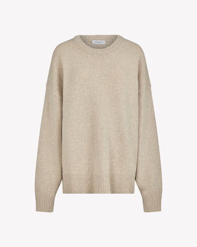 Merino Wool Oversized Jumper - Beige SERENA BUTE