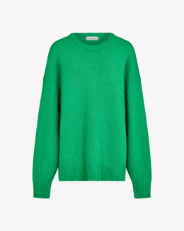 Merino Wool Oversized Jumper - Green