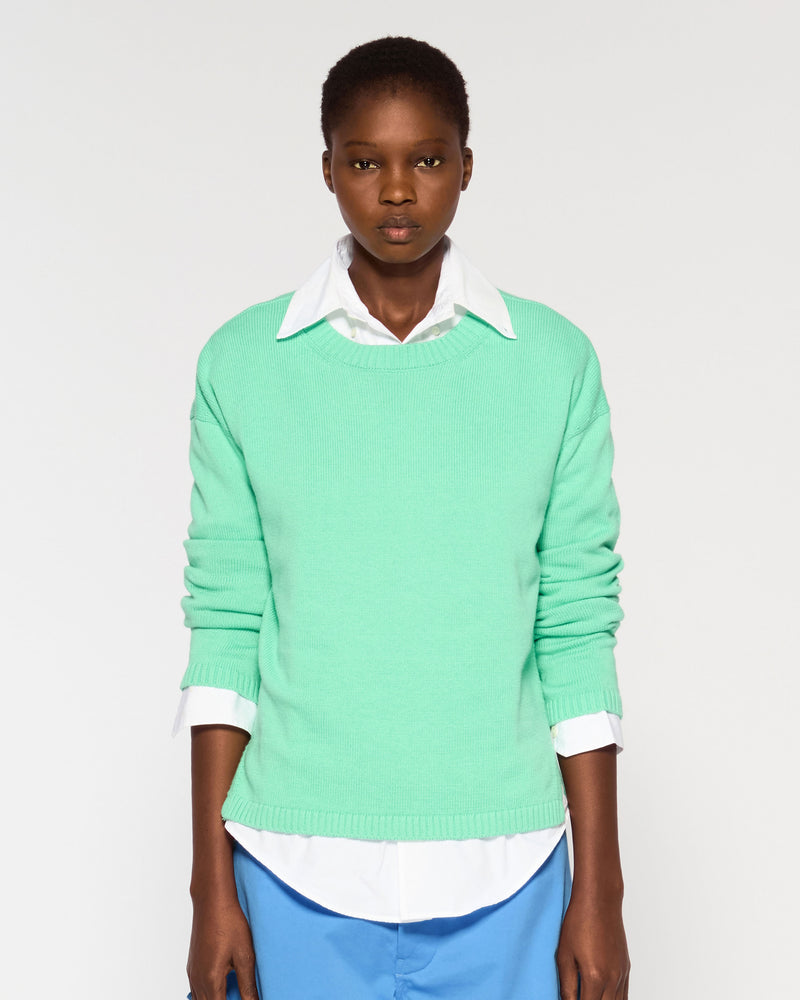 Cashmere Blend Relaxed Fit Jumper - Menthol Green picture #2