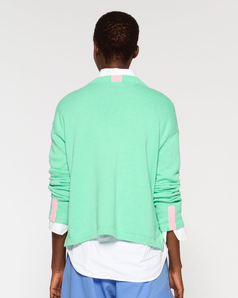 Cashmere Blend Relaxed Fit Jumper - Menthol Green picture #4
