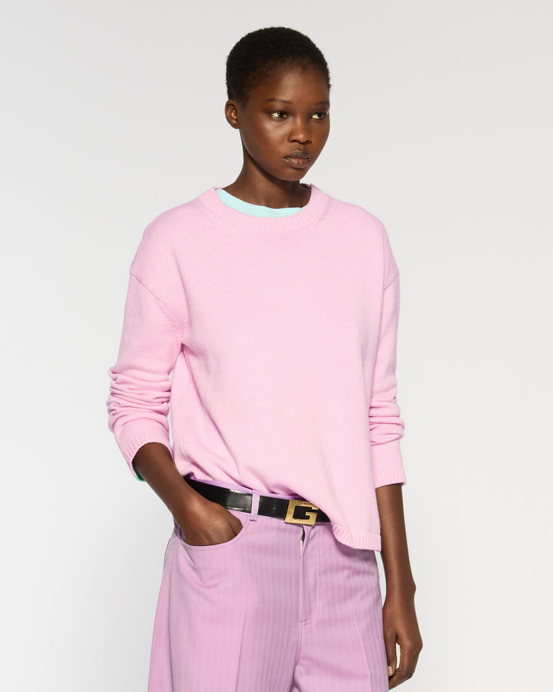 Cashmere Blend Relaxed Fit Jumper - Sheer Pink picture #3