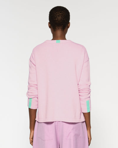 Cashmere Blend Relaxed Fit Jumper - Sheer Pink SERENA BUTE