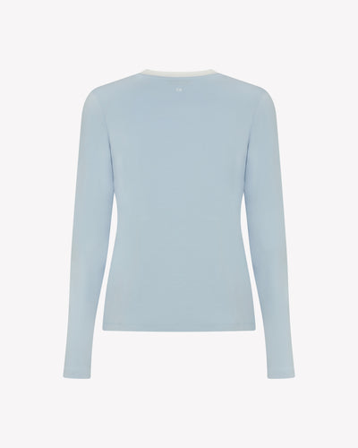 Long Sleeve T-Shirt - Pale Blue SERENA BUTE