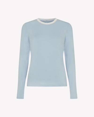 Long Sleeve T-Shirt - Pale Blue SERENA BUTE