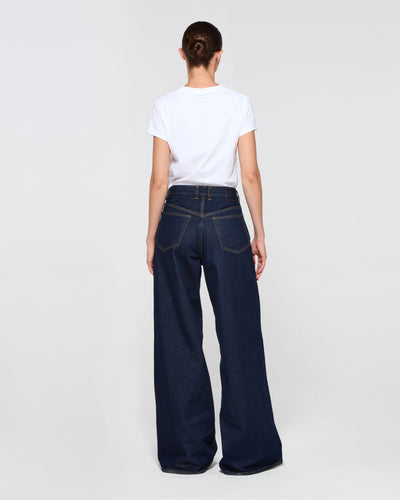 Denim Loose Fit Jeans - Dark Blue SERENA BUTE