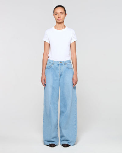 Denim Loose Fit Jeans - Light Blue SERENA BUTE