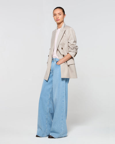 Denim Loose Fit Jeans - Light Blue SERENA BUTE