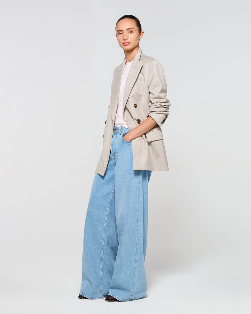 Denim Loose Fit Jeans - Light Blue SERENA BUTE