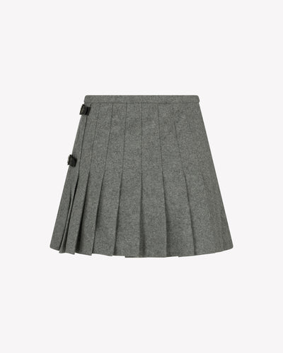 Mini Kilt - Light Grey Wool SERENA BUTE