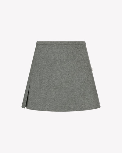 Mini Kilt - Light Grey Wool SERENA BUTE