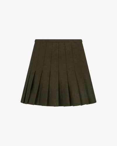 Mini Kilt - Military Green Wool SERENA BUTE