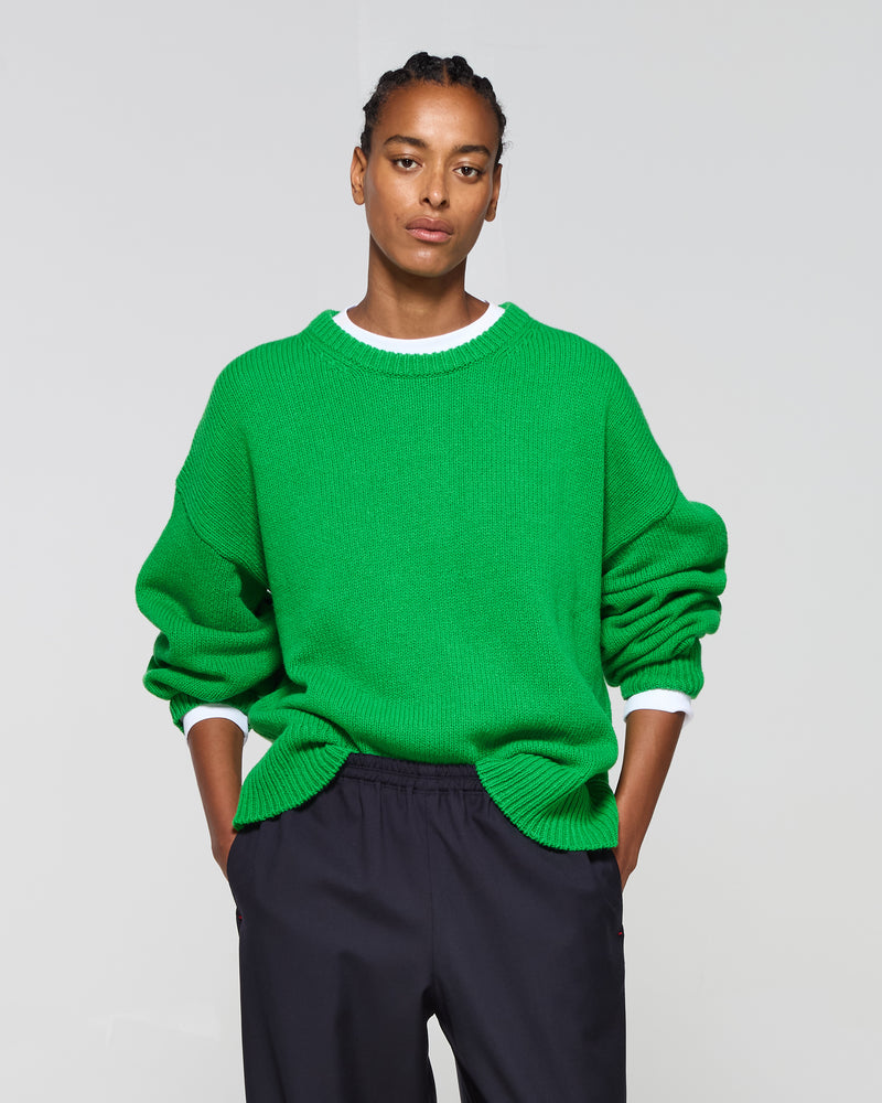 Merino Wool Oversized Jumper - Green picture #2