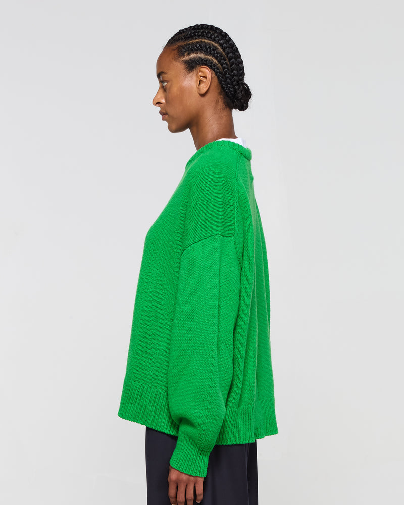 Merino Wool Oversized Jumper - Green picture #4