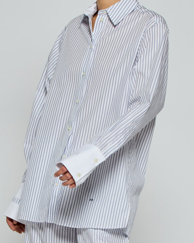 Striped Oversized Shirt '25 - Navy/White SERENA BUTE