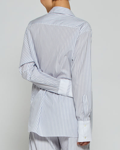 Striped Oversized Shirt '25 - Navy/White SERENA BUTE