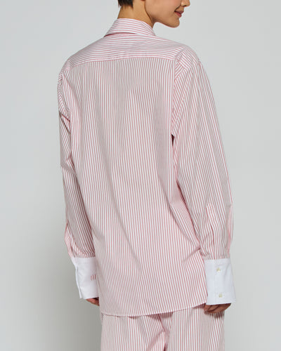 Striped Oversized Shirt '25 - Red/White SERENA BUTE