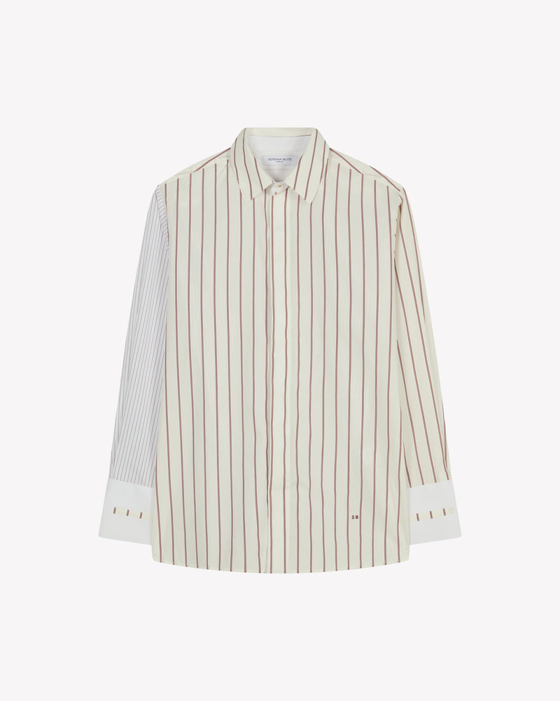 Oversized Shirt - Burgundy Stripe picture #2