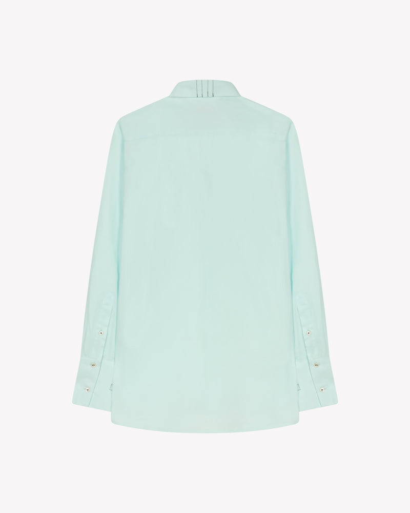 Cotton Oversized Shirt - Frosted Teal SERENA BUTE