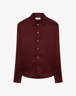 Satin Paris Shirt - Burgundy