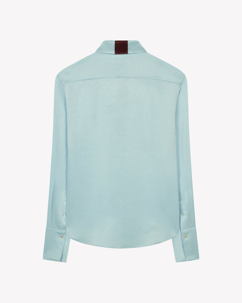 Satin Paris Shirt - Pale Blue SERENA BUTE