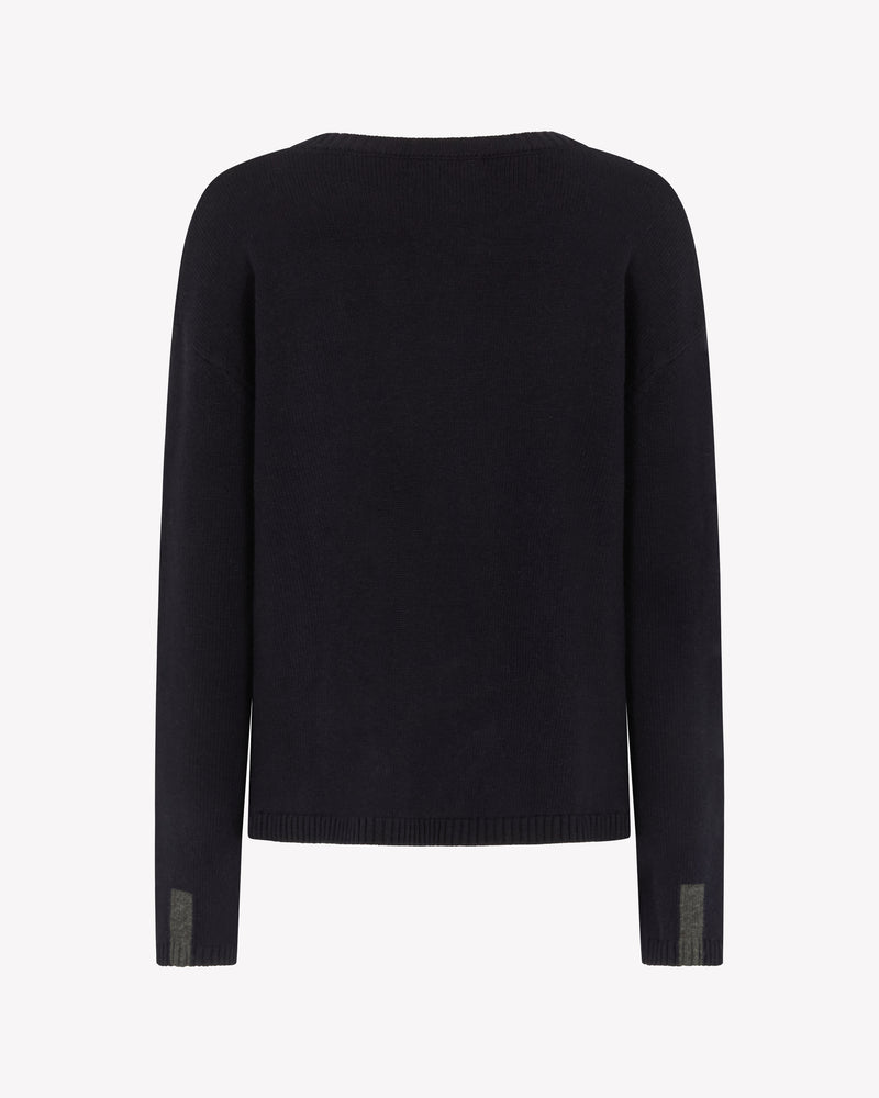 Relaxed Fit Jumper - Navy Blue picture #2